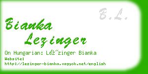 bianka lezinger business card
